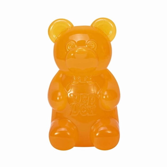 NeeDoh Gummy Bear - Sensory Fidget Toy with Jelly-Like Filling - 3.5" Tall - Orange