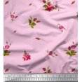 thumbnail image 1 of Soimoi Velvet Fabric Leaves & Carnation Floral Fabric Prints by Yard 58 Inch Wide, 1 of 1