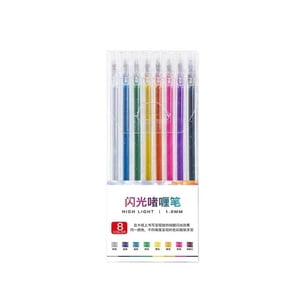Stylos Gel Glitter multicolores 10ml Stylos à séchage rapide Stylo à écriture fine lisse Smart Design, expérience d'écriture lisse Bureaux Fournitures pour scrapbooking, lettering de brosse, fabrication de cartes, DIY Artisans et artisans