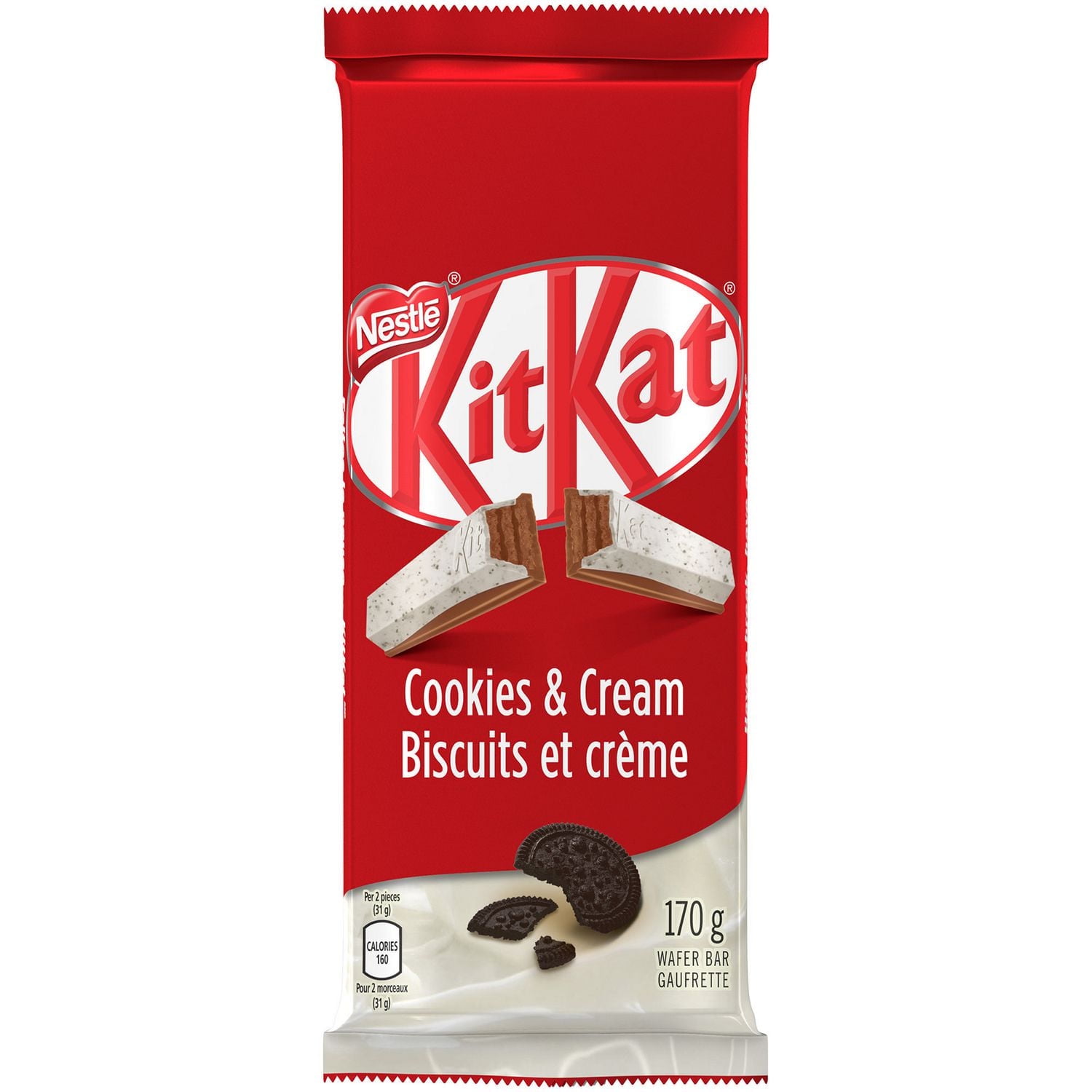 キットカットKitKat Cookies & Cream 40袋 NESTLÉ KITKAT Cookies & Cream Wafer Bar - Walmart.ca