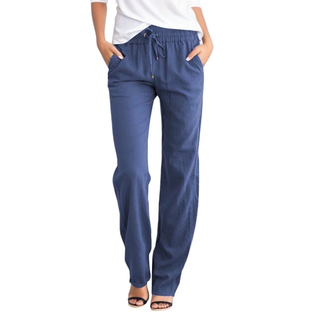 Women Pants Casual Yoga Straight Leg Comfy Drawstring Lounge Running Long Active Sweat Plus Size Cargo Trousers