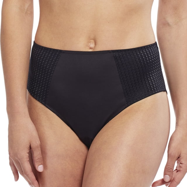 Carole Martin Comfort High Cut Full Coverage Womens Brief Hipster Panty Style 8002 Black Small
