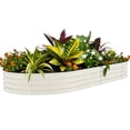 thumbnail image 1 of Large Galvanized Raised Garden Bed – 10x4x1.5ft Outdoor Metal Planter Box, Rust-Resistant, Ergonomic Open-Bottom, Tool-Complimentary Assembly for Flowers & Vegetables – Beige with Anti-Cut Strips, 1 of 9