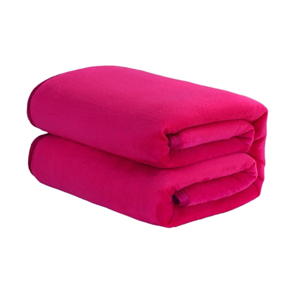 Velvet Blanket Cover 150 cm x 200 cm Solid Color Polyester Thickened Soft Flannel-like Texture for Bedroom Use