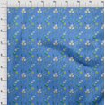 thumbnail image 4 of oneOone Polyester Spandex Bleu Moyen Tissu Floral Matière de Robe Tissu Imprimé Tissu au Mètre 56 Pouces de Large, 4 of 4