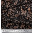 thumbnail image 2 of Soimoi Modal Satin Fabric Floral & Paisley Print Fabric by The Yard 42 Inch Wide, 2 of 3