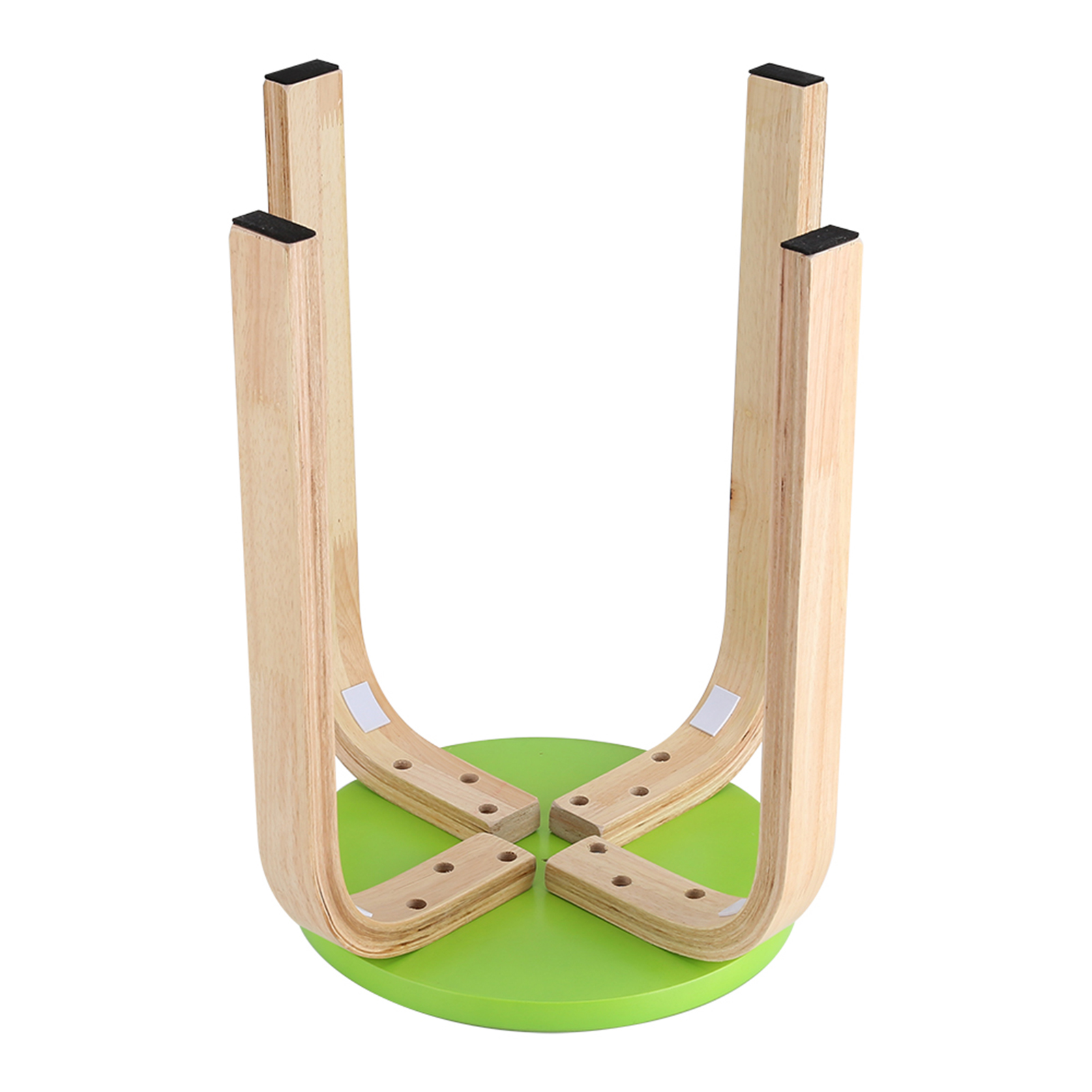 Stacking Stool, Candy Color Bent Wood, Non , Durable, Kids Room Decor with Anti Slip, Floor , 15.75 X 17.9inch
