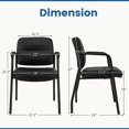 thumbnail image 2 of Costway Waiting Room Chair No Wheels Set of 2 with Integrated Armrests  for Reception, 2 of 6