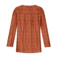thumbnail image 5 of Vente de Liquidation Jolis Hauts pour Femmes Manches Longues Col Rond Hauts de Sortie Chandail Décontracté à Enfiler Impression de Lettres Mode d'Automne Blouse pour Femmes Légère Tendance Grande Taille C'est l'Automne Haut Yall (Vin,P), 5 of 5