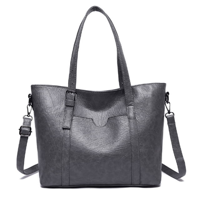 Women Tote Bag Solid Color Large Capacity Casual Tote Handbag Crossbody Purse
