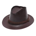 thumbnail image 1 of Adult Fashion Sun Protection Solid Western Cowboy Hat Leather Windproof Hat, 1 of 2