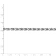 thumbnail image 4 of 14K White Gold 5mm Diamond Cut Rope Chain Bracelet 7 IN, 4 of 4