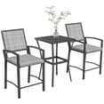 thumbnail image 1 of Outsunny Ensemble de Bar en Osier d'Extérieur 3 Pcs, Ensemble de Bar Bistro Classique, 1 of 10