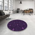 thumbnail image 4 of Ahgly Company Tapis d'Intérieur Rectangulaire Transitionnel Violet Foncé Lavable à la Machine, 2 Pieds x 4 Pieds, 4 of 7