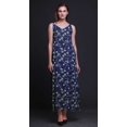 thumbnail image 3 of Bimba Rayon Leaves Ladies Printed Backless Spaghetti Strap Long Maxi Evening Party Dress-XX-Large, 3 of 4
