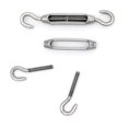 thumbnail image 3 of 10PCS M4 Turnbuckles Alele Stainless Steel 304 Adjustable Turnbuckle (Hook & Hook), 3 of 5