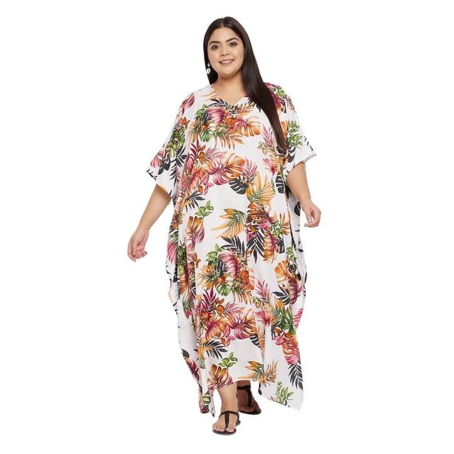 Caftans Longs pour Femmes Grande Taille Robe Caftan Robe de Soirée Fête Été Plage Robe d'Été Manches Kimono Longues Robes Décontractées en Ligne
