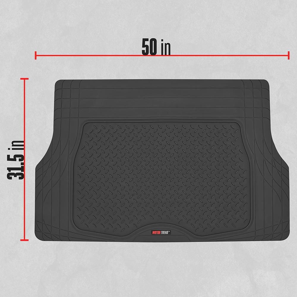 Motor Trend MT-884-BK Heavy Duty Premium Rubber Cargo Mat, Black