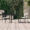 thumbnail image 1 of vidaXL 3 Piece Garden Dining Set with Cushions Black Poly Rattan, 1 of 5