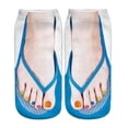 thumbnail image 1 of 3D Pattern Manicure Print Socks Flip Flop Funny Hidden Running Socks for Women, 1 of 9