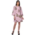 thumbnail image 2 of Moomaya Printed Crossover Robes Bridesmaid Getting Ready Bathrobes For Women, 2 of 6