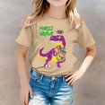 thumbnail image 2 of LUOGENLI T-Shirt pour Filles T-Shirt Décontracté Imprimé Col Rond Manches Courtes T-Shirt Décontracté Ensemble Maxi Tops Tenues 2 Pcs Manches Longues Kaki 10-11 Ans, 2 of 5
