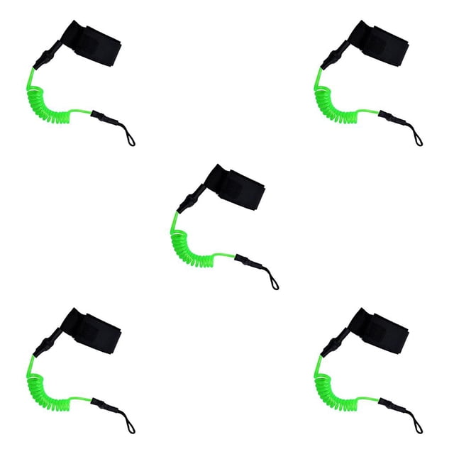 relayinert 1/2/3/5 Elastic Leash for Paddle Safety Rods and Boats Stretchable and Resilient Fluorescent Green 45cm 5PCS