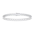 thumbnail image 1 of Bracelet Tennis en Zircon Cubique Cœur, 1 of 5