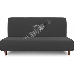 Waterproof futon cover, double waterproof sofa cover for futon, stretchable jacquard armless sofa cover, waterproof furniture protector for children and pets