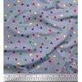 thumbnail image 1 of Soimoi Poly Georgette Fabric Dot & Triangle Geometric Fabric Prints by Yard 52 Inch Wide, 1 of 3