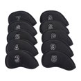 thumbnail image 2 of 10Pcs/Pack Meshy Golf Iron Covers Set Golf Covers Set Lightweight Waterproof Meet the quality standards, tested before shipment - black, 2 of 8