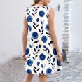 thumbnail image 4 of Ovzne Robes pour Femmes Robe de Plage Robe de Vacances Printemps et Été pour Femmes Bouton Col en V Robe à Bretelles Grande Taille Robe Maxi Imprimée Liquidation, 4 of 6