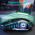 thumbnail image 2 of APPIE Wireless Gaming Mouse Rechargeable USB 2.4G Computer Mouse with 7 Colorful LED Lights, 3 Adjustable DPI, Silent Click, Ergonomic Optical Mice for PC Laptop Desktop Windows Mac, 2 of 10