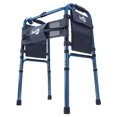 thumbnail image 1 of Hugo Sapphire Blue Adjustable Folding Walker With 5" Wheels and Plastic Glides, 1 of 3