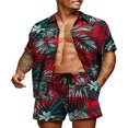 thumbnail image 1 of Stylish Matching Set  Men‘s Printed Shirt and Shorts for Hawaii, 1 of 9
