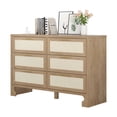 thumbnail image 1 of Commode à 5 Tiroirs pour Chambre, Commode de 31,5 Po, Commode Haute Style Ferme en Jute, Tour de Rangement Moderne pour Vêtements pour Chambre, Entrée, Salon, 1 of 7