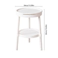 thumbnail image 3 of Birdeem Table d'Appoint Multifonction, Petite Table avec Tiroir, Table de Bout Moderne avec Tablette de Rangement, Table de Chevet Ronde pour Salon, Chambre, Bureau, 3 of 7