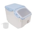 thumbnail image 2 of Airtight Rice Storage Container, Dustproof Bulk Food Container Bin Environmental Material  Plastic Storage Bins with Leak Proof Lid for Rice Flour Cereal Pet Food Storage, 2 of 8