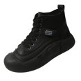 thumbnail image 1 of Espadrilles Montantes Semelle Épaisse Lacets Bottines pour Randonneur Automne Randonnée Noir 35, 1 of 9