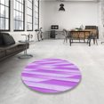thumbnail image 4 of Ahgly Company Tapis d'Intérieur Lavable en Machine Carré Transitionnel Néon Rose Violet, 8 Pieds Carré, 4 of 7