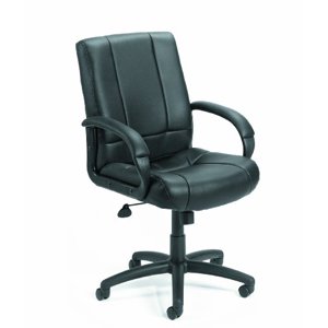 Boss Office Products Caressoft Chaise Executive Mid Back en Noir