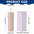 thumbnail image 3 of Tumbler with Lid And Straw Slim Plastic Tumbler - Double-Wall Insulated Cup with Lid for Coffee/Water (450Ml Travel Mug)Tumbler with Lid And Straw for Outside, 3 of 3