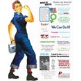 thumbnail image 1 of Rosie The Riveter Quotable Notable - Greeting Card and Sticker Sheet - Envelope Included, 1 of 4