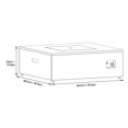 thumbnail image 3 of Paramount Danby Marble-Look Convertible Propane Fire Table, Square, White and Grey, 3 of 6