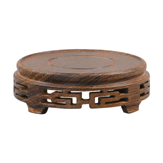Rongfmy Ornament Display Stand Round Flower Pot Base for Tea House Living Room Patio M