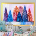 thumbnail image 1 of Designart Arbres de Noël Abstraits Traditionnels Art Mural Encadré, 1 of 4