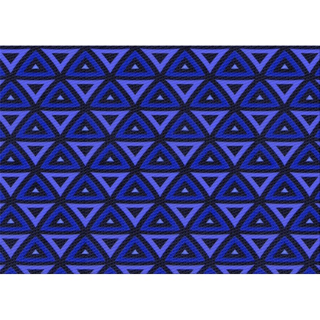Ahgly Company Machine Washable Indoor Rectangle Transitional Sapphire Blue Area Rugs, 4' x 6'