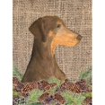 thumbnail image 1 of 11 x 15 in. Doberman Garden Size Flag, 1 of 1