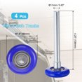thumbnail image 2 of 4 Pack 1.8" Blue Nylon Garage Door Rollers, 4.25" Long Stem, Blue, 2 of 7