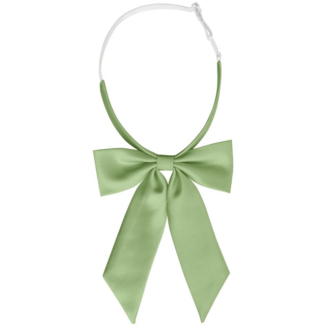 INSPIRE CHIC Women's Bow Ties Solid Color Western Ribbon Pre-Tied Bowties Yellow Green One Size